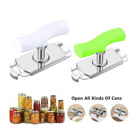 Safety Stainless Steel Openers Glass 1PCS Creative Can Opener Jar Bottle Adjustable Hand Manual Easy Gadget Kitchen Useful Tool ► Photo 1/5