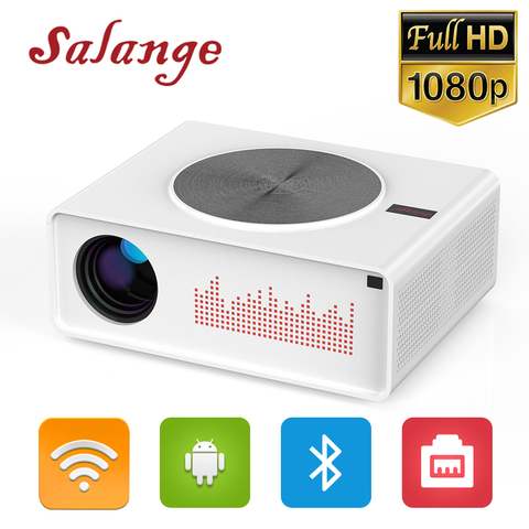Salange Q10 Projector Full HD 1080P,Native 1920x1080 Android 8.0 LED Video Beamer Home Theater Support 4K Bluetooth 5G WIFI HDMI ► Photo 1/1
