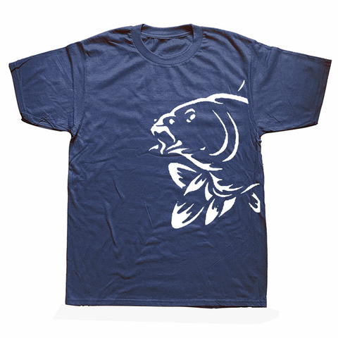 Funny Fishinger Carp Fish Fisherman Sporter T Shirts Men Summer Cotton Harajuku Short Sleeve O Neck Streetwear Black T-shirt ► Photo 1/6