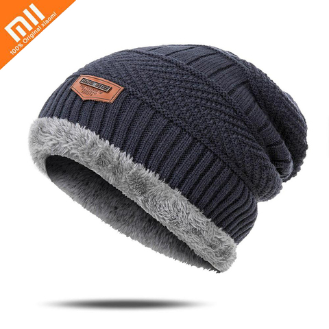 Xiaomi Men's Winter Hat Thicken Winter Warm Beanies Skullies Plus Velvet Hats Fashion Knitted Hats Bonnet Men Women Universal ► Photo 1/6