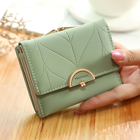 Brand New Wallets Fashion Women Wallets Multi-Function High Quality Small Wallet Purse Short Design Three Fold Coin Purse ► Photo 1/6