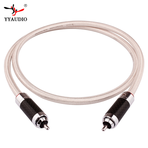 Hifi Digital Coaxial Audio Video Rca Cable Hi-end Copper and Silver RCA to RCA Male Subwoofer Audio Cable ► Photo 1/6