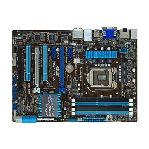 For ASUS P8Z77-V LK Computer Motherboard LGA 1155 DDR3 For Intel Z77 P8Z77 Desktop Mainboard  SATA II PCI-E X16 Used ► Photo 1/1