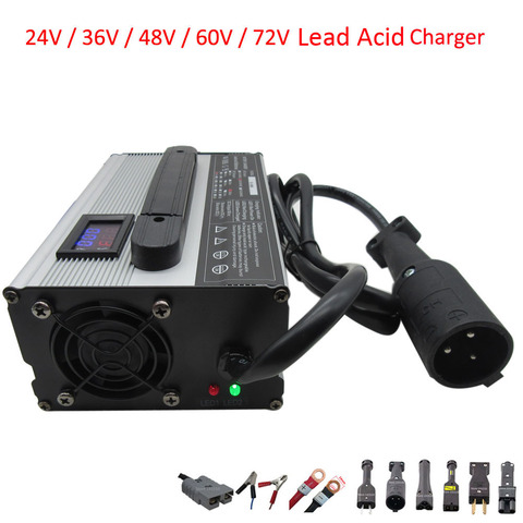 900W 12V 30A 24V 25A 36V 20A 48V 15A 60V 12A Lead Acid Battery Charger 36 Volt Golf Cart Club Car Forklift EZGO TXT RXV Charger ► Photo 1/6