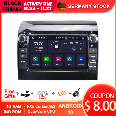 AVGOTOP Android 10 4GB+64GB CAR DVD PLAYER for FIAT DUCATO/CITROEN JUMPER/PEUGEOT BOXER 2011-2015 IPS HD Screen NAVIGATION ► Photo 1/6