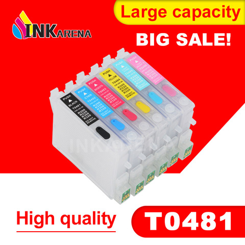 T0481 - T0486 Ink Cartridge For Epson T0481 Ink Stylus Photo R200 R220 R300 R300M R320 R340 RX500 RX600 RX620 RX640 Printer ► Photo 1/6