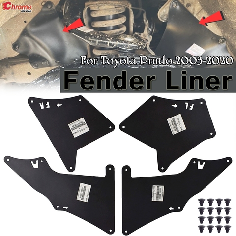 For Toyota Land Cruiser Prado J120 J150 FJ Cruiser Mudguards Splash Shield Mud Flaps Guards Fender Liners Rubber Car Accessories ► Photo 1/6