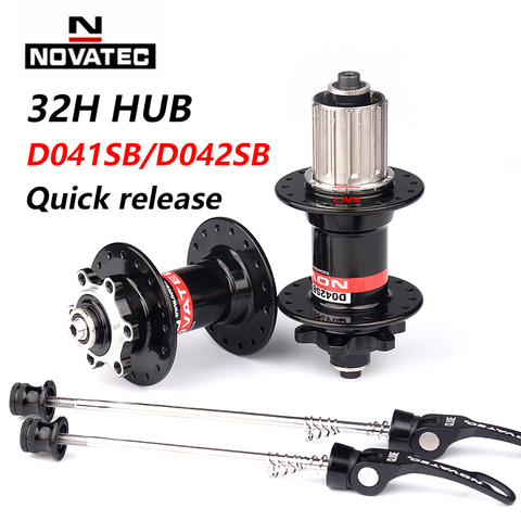 Novatec D041SB D042SB Hub Road MTB Bicycle Disc Card Brake Hub 32 Holes Red Black 8/9/10/11 speed Mountain Bike bearing Hubs ► Photo 1/6