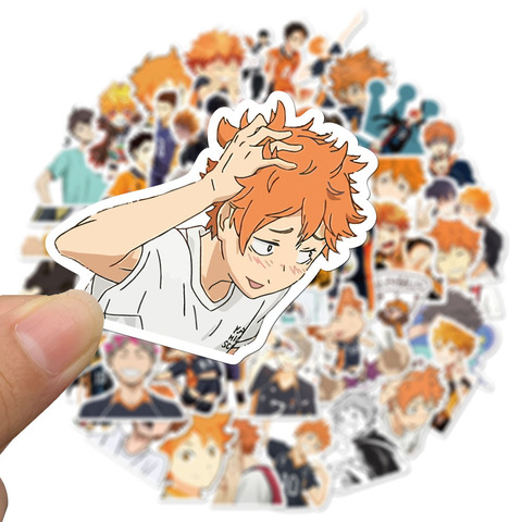 50Pcs/Set Japanese Haikyuu!! Anime Stickers Sticker Volleyball Decal Laptop Luggage Guitar Suitcase Phone Stickers Waterproof ► Photo 1/6