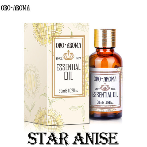 Famous brand oroaroma natural aromatherapy Star anise essential oil Stomach flatulence Cure sore throat Star anise oil ► Photo 1/6