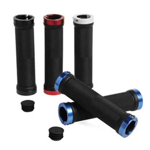 1 Pair Soft Rubber Cycling Bicycle Grips Outdoor MTB Mountain Bike Handlebar Grips Cover Anti-slip Grips Lock Bar End Bike Part ► Photo 1/6