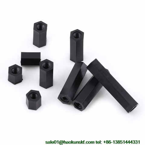 20pcs 50pcs M2 M2.5 M3 M4 Black or White Spacing Screw Column Flat Head  Female Double Pass Nylon Plastic Nut for PCB Fixed ► Photo 1/6