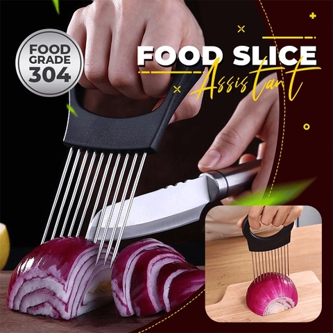 Food Slice Assistant Vegetable Holder Stainless Steel Onion Cutter Onion Chop Fruit Vegetables Cutter Slicer Tomato Cutter Knife ► Photo 1/1