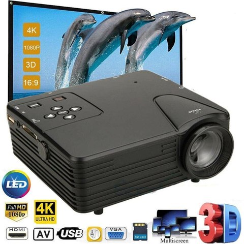 New Portable Mini LED Projector 1080P HD Video Home Theater Cinema Multimedia HDMI Movie Projectors Media Player Portatil ► Photo 1/6