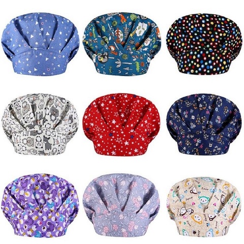 Sanitary Cap Breathable nursing scrubs hat adjustable scrub caps women hat for long hair nurse accessories gorros enfermera ► Photo 1/6