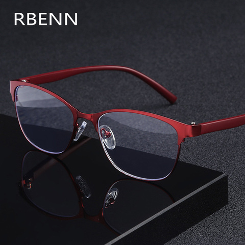 RBENN Retro Metal Cat Eye Reading Glasses Women Blue Light Blocking Presbyopia Eyeglasses with Diopter +1.0 1.5 2.0 2.5 3.0 3.5 ► Photo 1/1