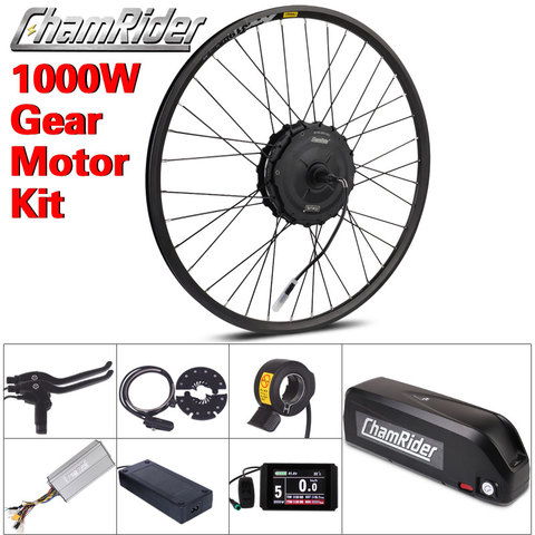 1000W Motor Wheel 48V Electric Bicycle Kit 20AH Hailong Battery Ebike Conversion Kit XF19 Geared Hub Motor Electric Bike Kit ► Photo 1/6