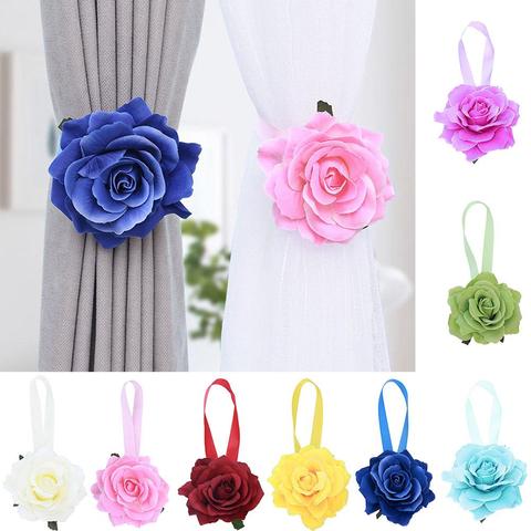Pretty Flower Magnetic Curtain Buckle Tieback Holdback Holder Clip Curtain Decorative Accessories Bedroom Home Decor ► Photo 1/6