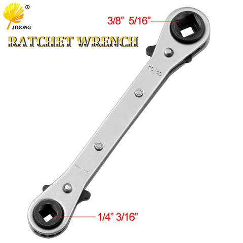 Double End two-way Ratcheting Wrench Spanner Tool Gear Ring Wrench Ratchet Handle Chrome Vanadium 3/16