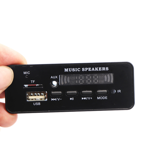 DC 12V Bluetooth 5.0 MP3 WMA Decoder Board Audio Module USB TF FM Radio AUX MP3 Player Handfree For Car Support Recording ► Photo 1/5