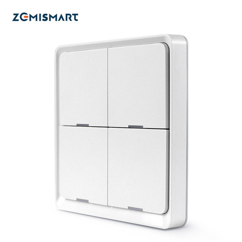 Zemismart 4 Gang Tuya Zigbee Wireless Switch Zigbee 3.0 Sticker Battery Power Remote Control SmartThings Control ► Photo 1/6