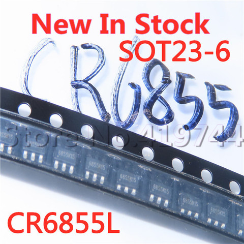 10PCS/LOT Quality 100%  CR6855L CR6855 6855 SOT23-6 power chip  In Stock New Original ► Photo 1/2