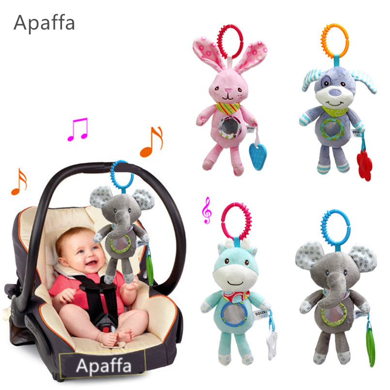 Newborn Infant Baby Rattle Bed Stroller Hanging Bell Crib Soft Plush Animal Toys 