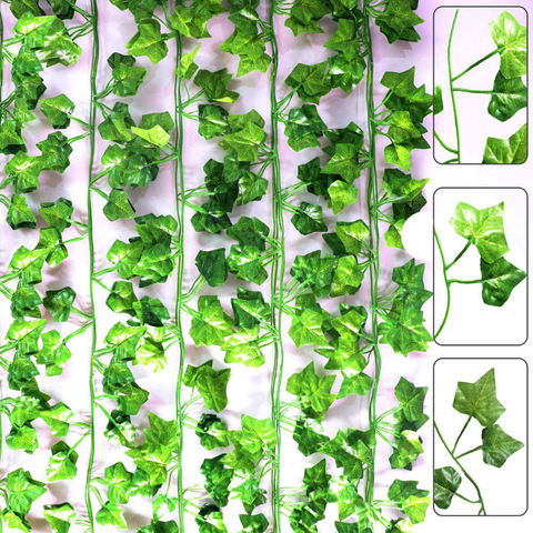 200cm Artificial plants Creeper green leaf Ivy vine For Home Wedding Decora wholesale diy Hanging Garland Artificial Flowers ► Photo 1/6