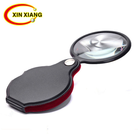 Portable Handheld Magnifier 8X Leather Magnifier Loupe Pocket Magnifying Glass Reading Monocle Jewelry Loupe Gift Glasses Lupe ► Photo 1/6