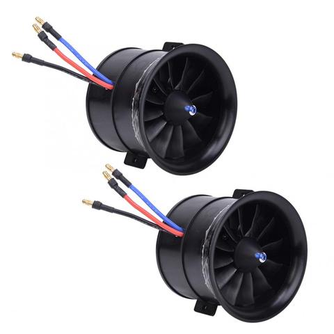 EDF Ducted Fan 50/64/70/90mm 11/12-Blade RC Aircraft Fan Propeller with 2300KV/ 3400KV Starting Motor for RC Drone Accessory ► Photo 1/6