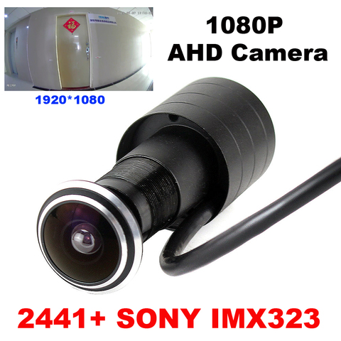 1920 * 1080P AHD Mini Peephole Fisheye Camera for door view 2MP 2441+ sony imx323 AHD signal Mini Camera for AHD system ► Photo 1/5