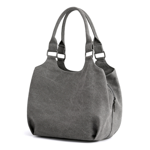 KVKY Women's Handbags Multi-layer pockets Female Shoulder bags High Quality Canvas Ladies Casual Tote Shopping Hobos Bag Bolsos ► Photo 1/6
