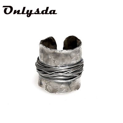 Stainless Steel Viking Simple Ring vintage Hammer retro punk Classic Ring Male finger Love Jewelry for man Gift Wholesale OSR514 ► Photo 1/5