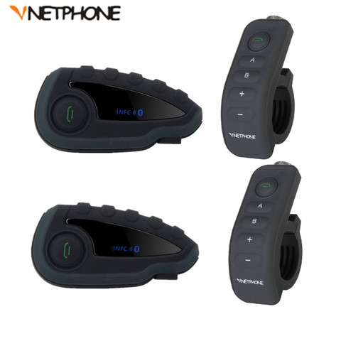 5 Riders V8 Bluetooth Intercom Helmet NFC Motorcycle Handlebar Remote Control Communicator Helmet Headset with FM radio ► Photo 1/6