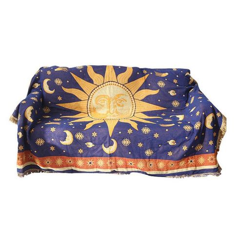 Sun Moon Stars Cotton Woven Throw Blanket Sofa Towel Cotton Warm Slipcover ► Photo 1/6