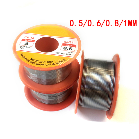 0.5/0.6/0.8/1MM 63/37 FLUX 2.0% 45FT Tin Lead Tin Wire Melt Rosin Core Solder Soldering Wire Roll For diy ► Photo 1/6