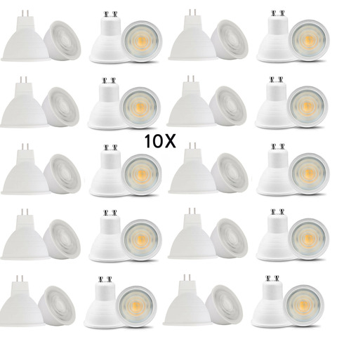 10x Dimmable LED Lamp GU10 LED Bulb Spotlight 7W 220V MR16 GU5.3 COB Chip 30 Degree Beam Angle For Home Office Decor Lamp Light ► Photo 1/6