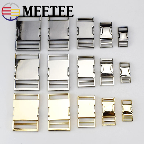 4pcs Meetee Metal Side Release Buckles 14/19/25/31/38mm Pets Collar Backpack Bag Webbing Buckle DIY Paracord Bracelet Hardware ► Photo 1/6