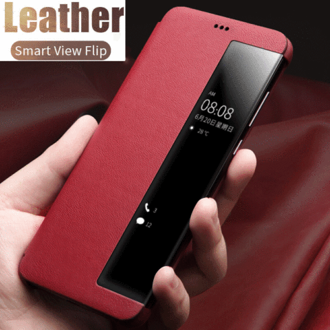 Luxury Leather Smart Mirror Flip Phone Case For Samsung S20 S10 S9 S8 Plus Note 20 UItra 10 Pro 8 9 A51 A71 A50 A31 View Cover ► Photo 1/6