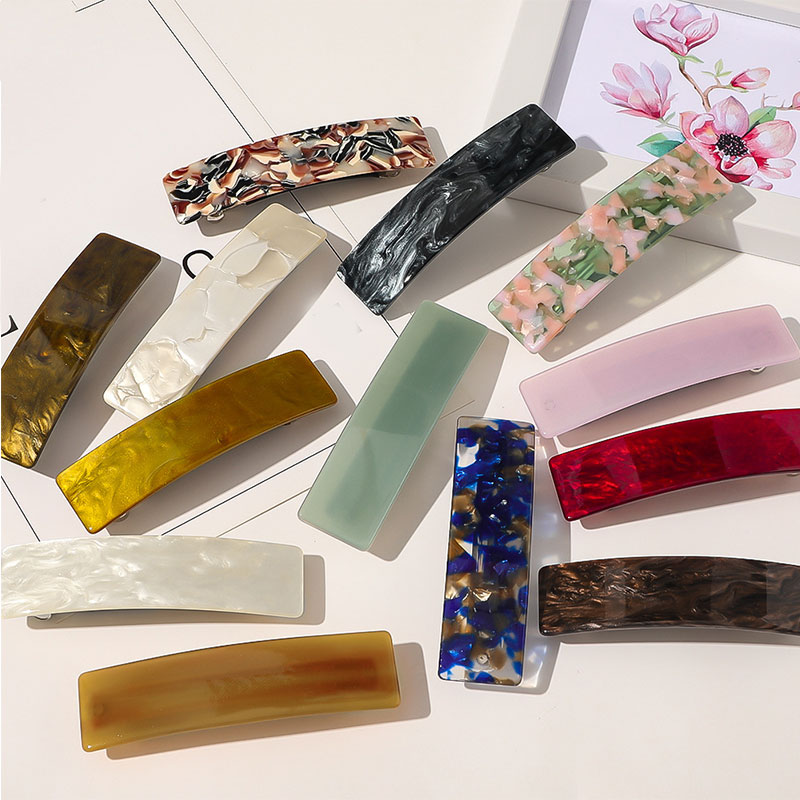 Marble Print Large Hair Claws Rectangle Hair Clip Hair Clamp Hairpin Barrette