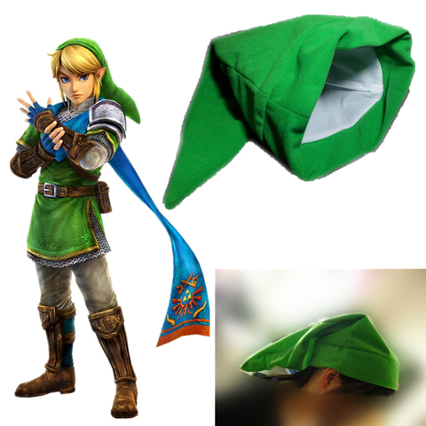 Game The Legend of Zelda Link Hat Cosplay Green Plush Cap Halloween Party ► Photo 1/6