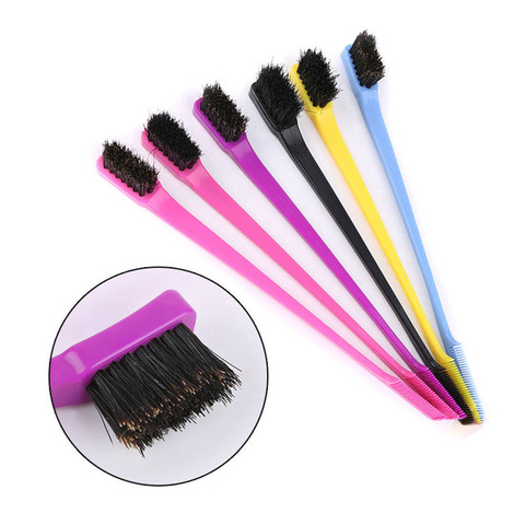 3pc Beauty Double Side Edge Hair Comb Control Hair Brush For Hair Styling Salon Professional Accessories Hair Brush Random Color ► Photo 1/6