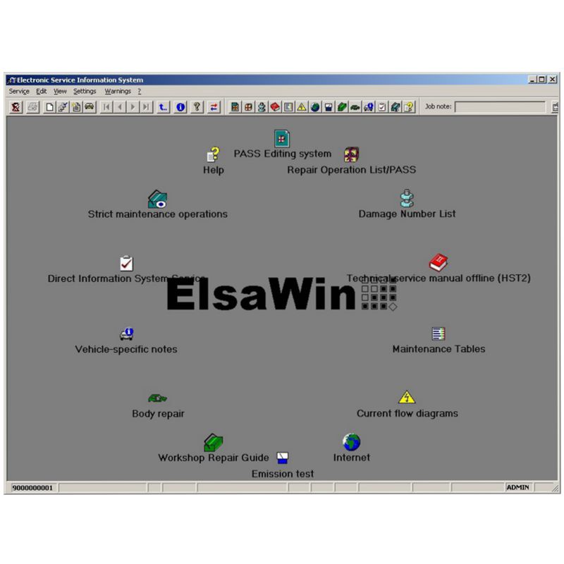 2022 Hot Auto Repair Software ElsaWin 6.0 work for V-W 5.3 For Audi ...