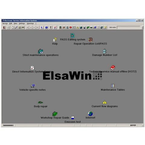 2022 Hot Auto Repair Software ElsaWin 6.0 work for V-W 5.3 For Audi Auto Repair Software Elsa Win 6.0 in 80gb hdd Free Shipping ► Photo 1/6