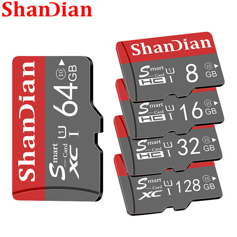 SHANDIAN micro sd 128GB 64GB 32GB 16GB 98mb/s TF usb flash memory card microsd 8GB/48MB/s class10 Original Product shipping ► Photo 1/6