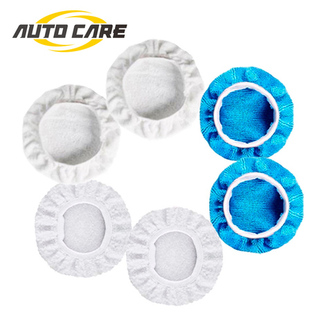 Polishing Bonnet Buffer Pad Microfiber Bonnet Car Polisher Pad Cover for Car Paint Care 5-6