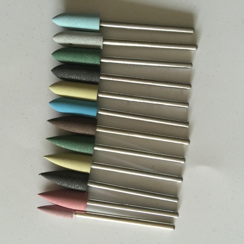 12pcs Dental Resin Base Set  2.35mm Dental Acrylic Silicone Kit Polishers Polishing Burs ► Photo 1/3