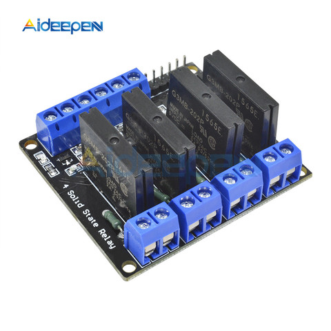 5V 4 CH OMRON SSR G3MB-202P Solid Relay Module with Resistive Fuse For Arduino High Level Trigger Effective ► Photo 1/6