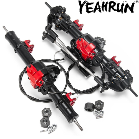 YEAHRUN Complete Metal Front & Rear Axle W/ Differential Lock For 1/10 RC D90 TF2 RC Crawler ► Photo 1/6