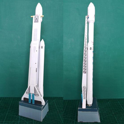 42cm 1:160 SpaceX Falcon Heavy-duty Rocket 3D Paper Model DIY Space Toy ► Photo 1/6
